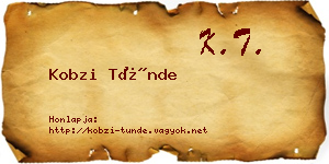 Kobzi Tünde névjegykártya