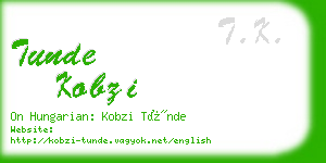 tunde kobzi business card